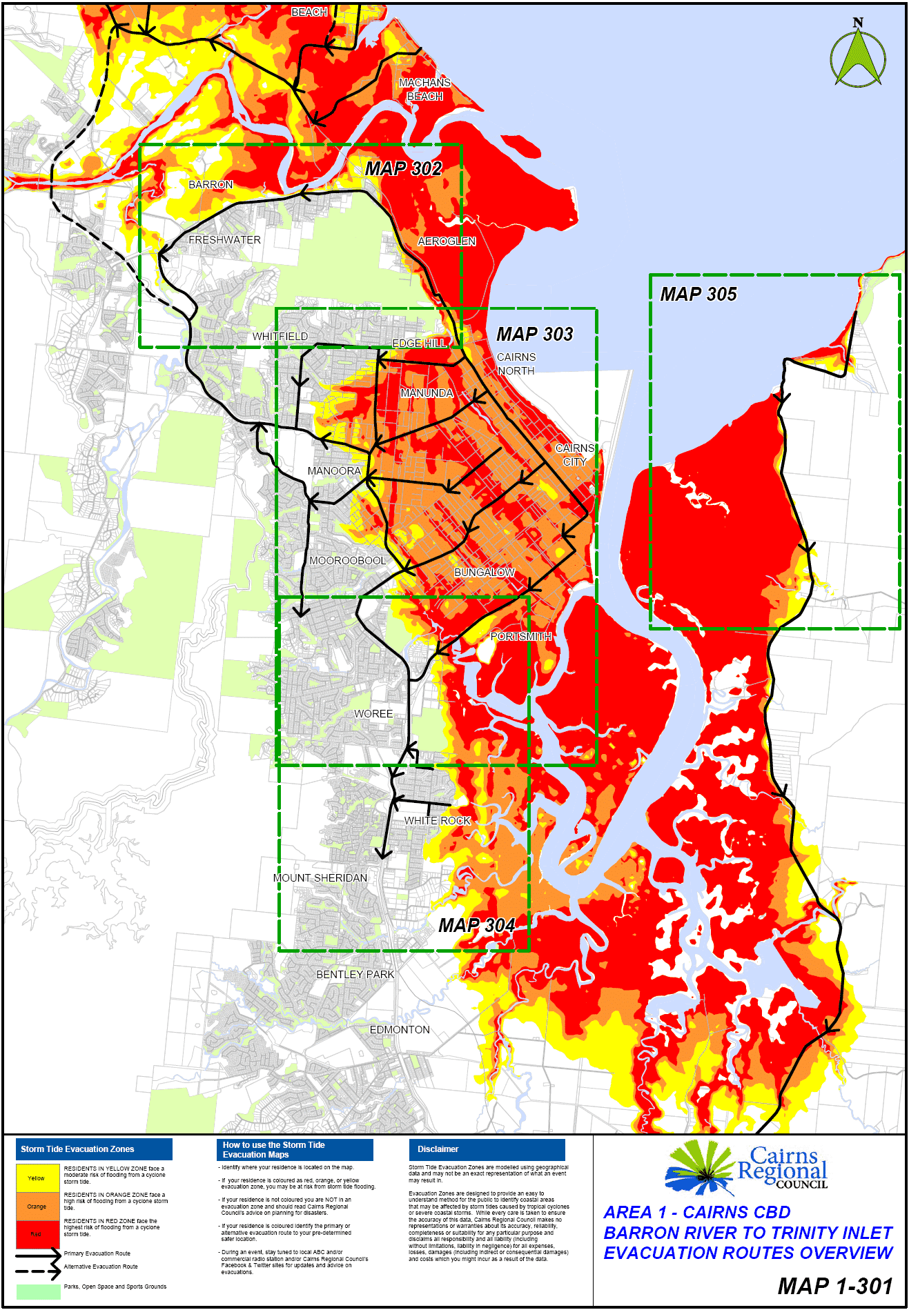 Cairns Flood Zone Map