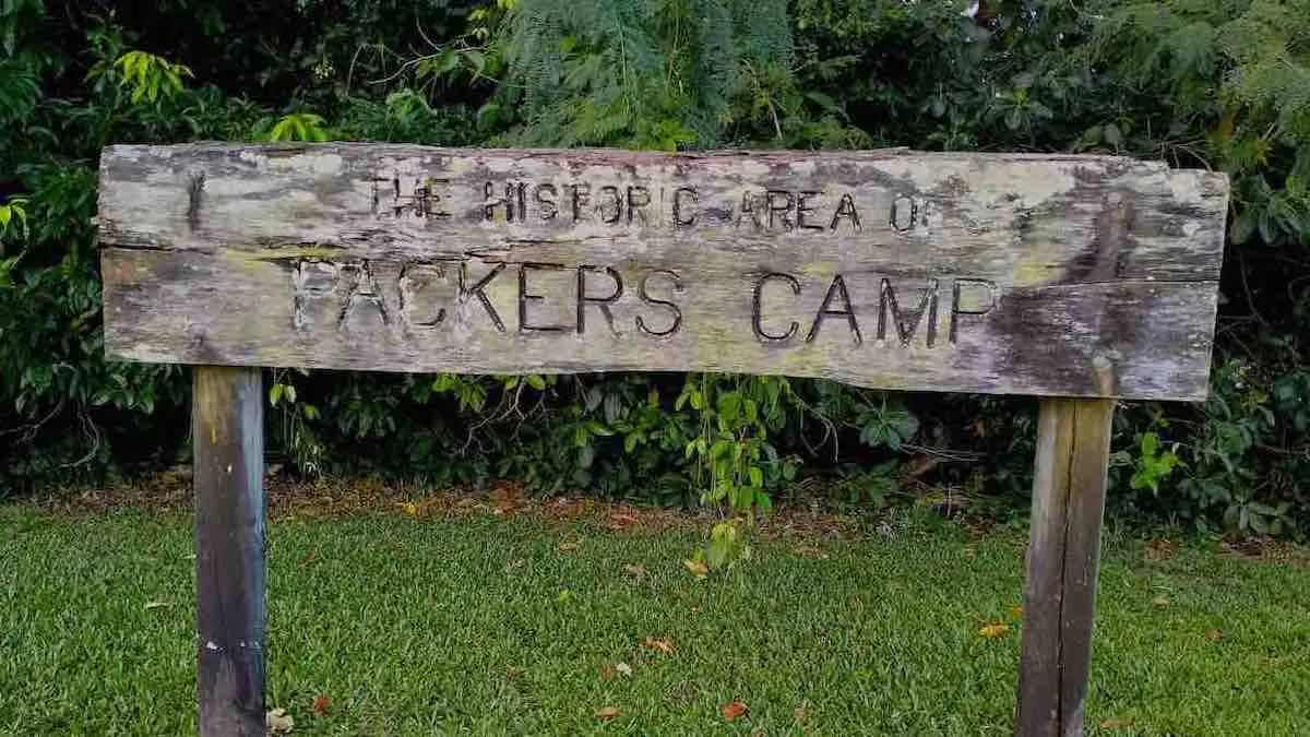 Packers Camp sign