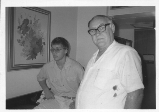 Rob and Chairman Tom Pyne (1982)